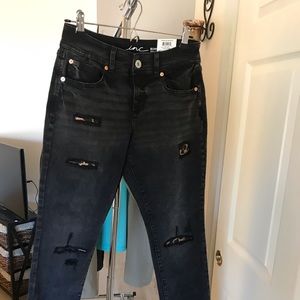 INC distressed black jeans